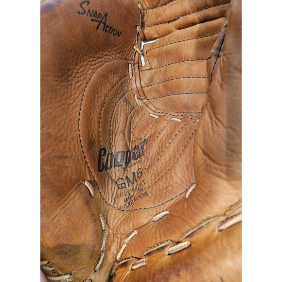 VINTAGE COOPER GM12 HOCKEY LEATHER GOALIE GLOVE W GM6 JR BLOCKER FULL RIGHT - Picture 4 of 16